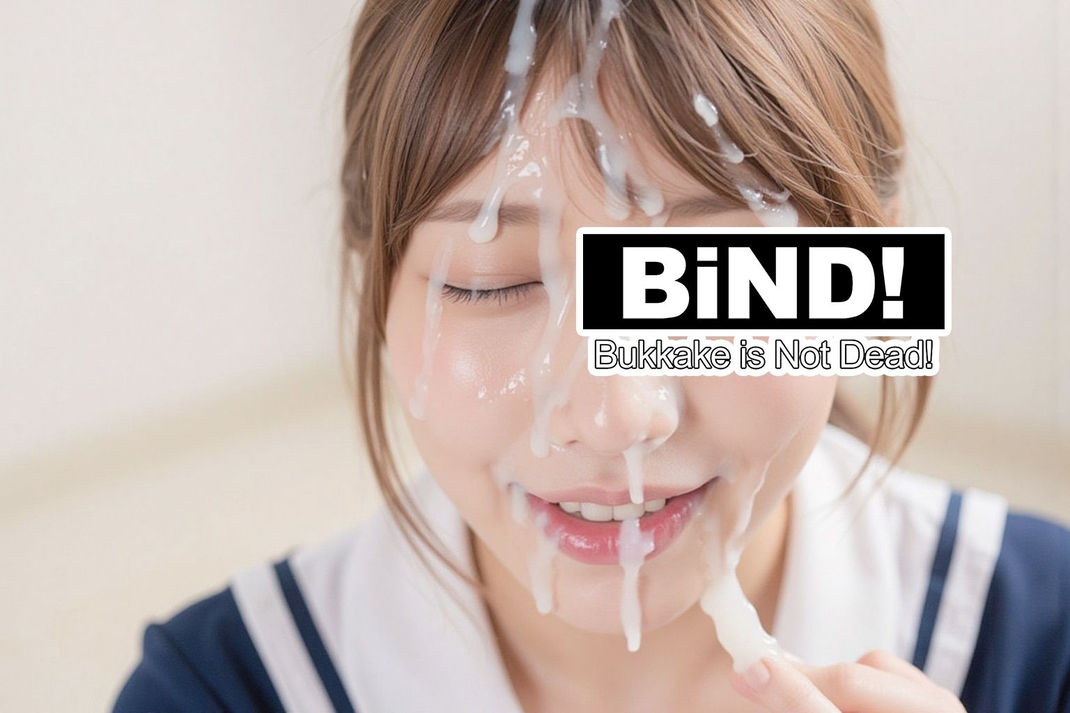 サンプル画像6:可愛いJKの顔面にひたすらザーメンぶっかけ！3(BiND！ – Bukkake is Not Dead！) [d_535700]