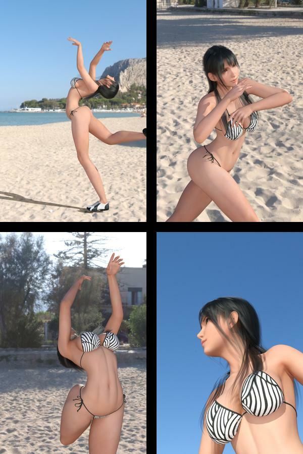 サンプル画像1:才色兼備の万能女性格闘家 霧島 愛唯のセクシー水着写真集-01(Ozone_Layer) [d_535704]