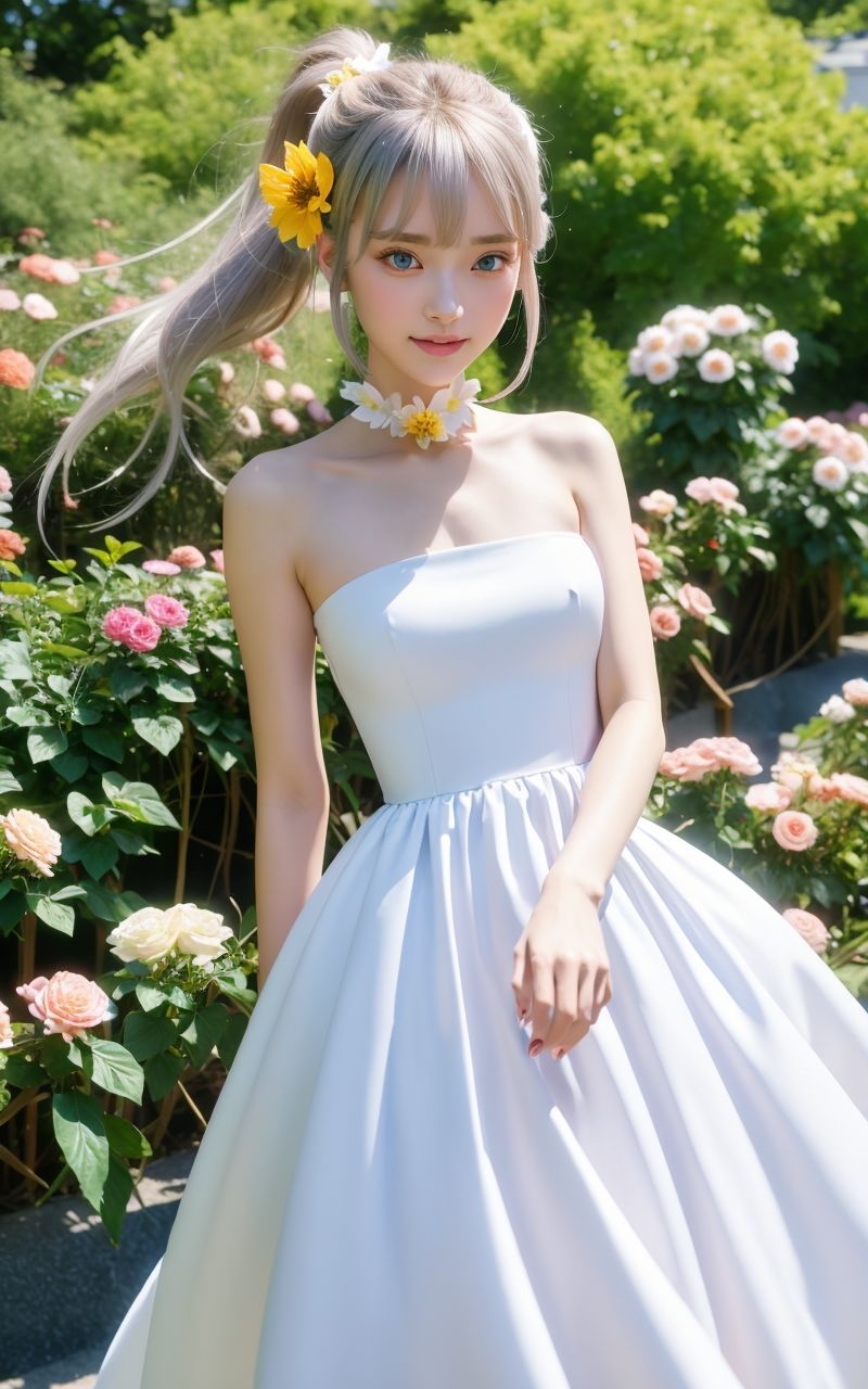 AI美女写真集┃ワンピースの美女乙女のサンプル画像 6