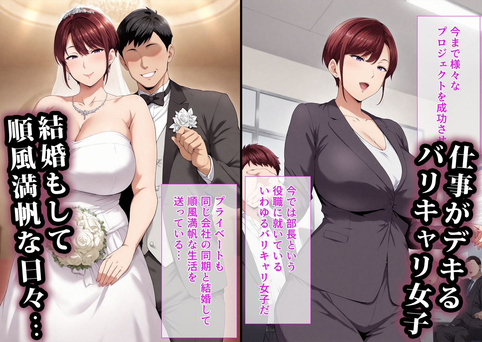 サンプル画像1:キモおじに寝取られた話〜デカ女上司編(エロエロ天国) [d_538459]