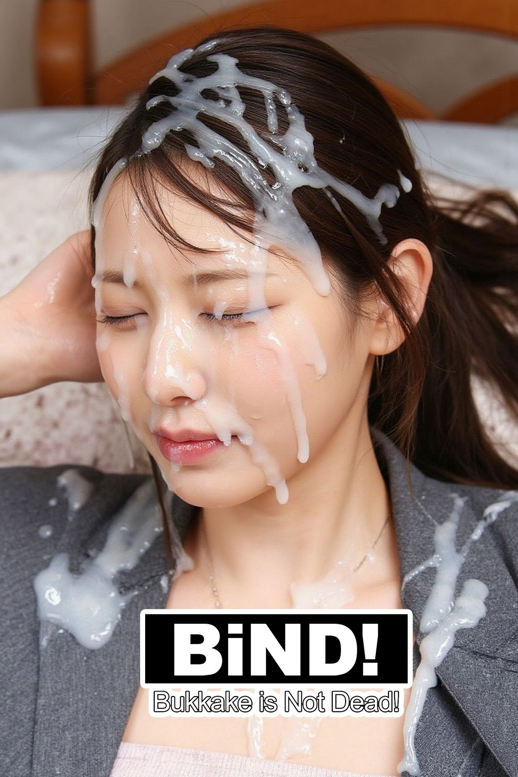 サンプル画像1:働くOLお姉さんの顔面にひたすらザーメンぶっかけ！(BiND！ – Bukkake is Not Dead！) [d_539753]