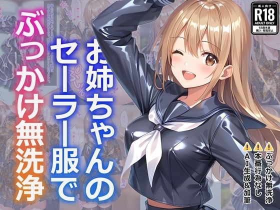 お姉ちゃんのセーラー服でぶっかけ無洗浄の商品画像