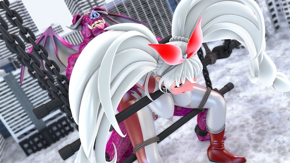 サンプル画像2:光の女神メロディナVS六大異種(四次元少女ネオス) [d_541460]