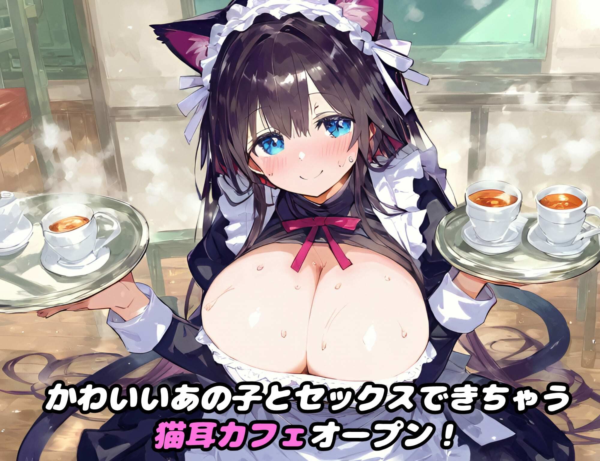 サンプル画像1:かわいいがいっぱい猫耳カフェにようこそ！イチャラブセックスと滅茶苦茶にしたい人の為の裏VIPルーム！【CG集400枚】(ぷりずむコメット) [d_541688]