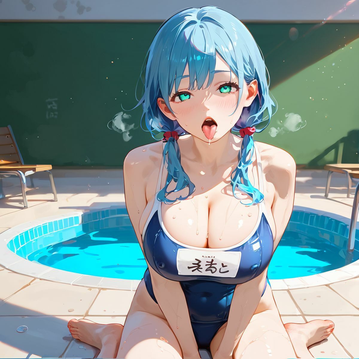 爆乳幼なじみとスクール水着セ●クスにドはまりする03のサンプル画像 6