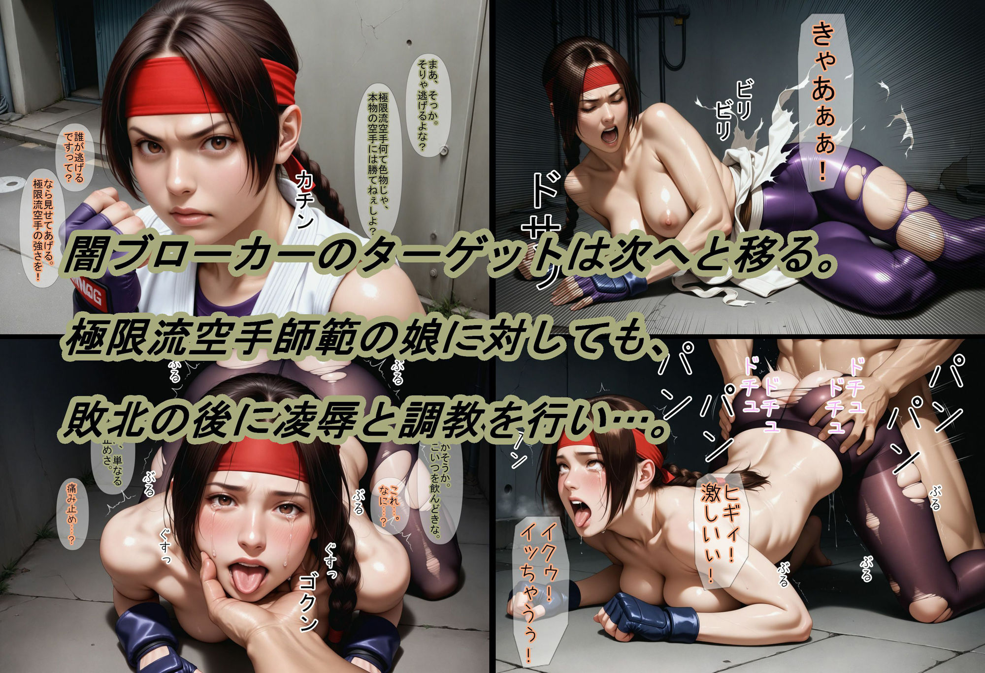 サンプル画像2:【敗北シリーズVol.10】女性格闘家が、闇ブローカーに敗北！(魔術師プロトン) [d_543553]