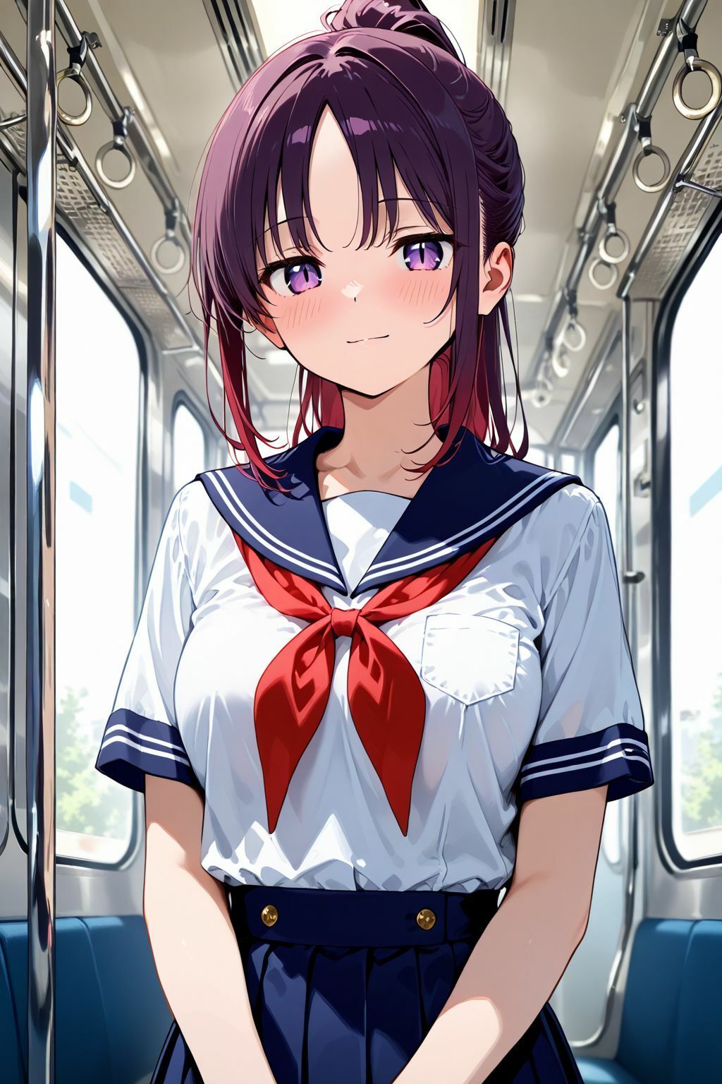 サンプル画像1:女子〇生専用車両に間違えて乗ったらえっちな女の子のがいっぱいいた件(肉欲の園) [d_543972]