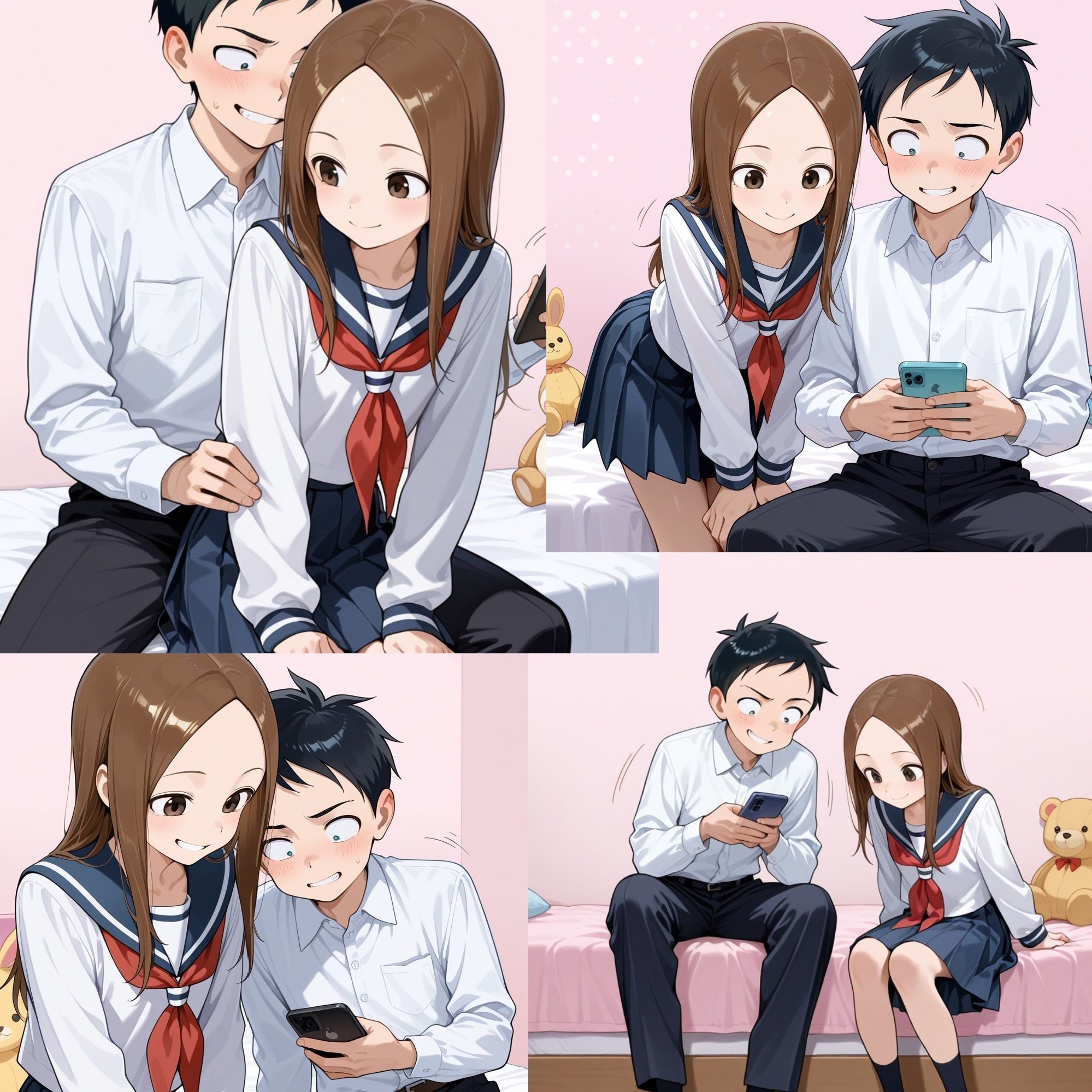 サンプル画像2:高木さんは催〇アプリを信じないCG集(鮫島猛) [d_544934]