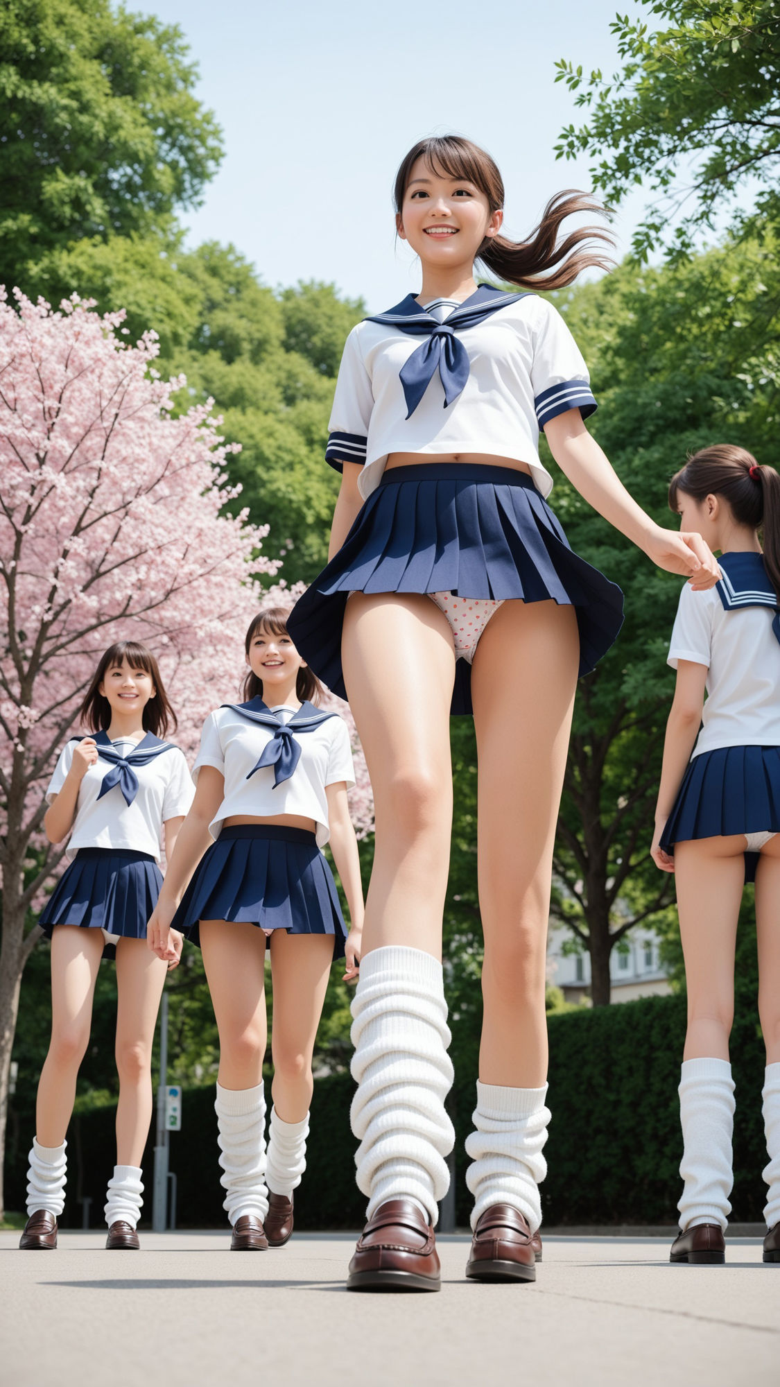 ミニスカートとルーズソックスの新入学の制服女子200pのサンプル画像 6