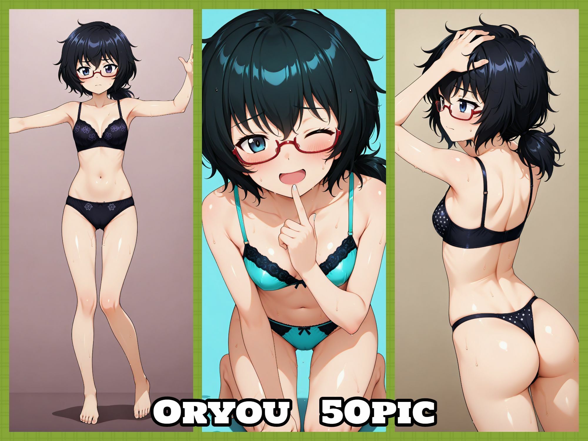 Girls underwear panties and bra カバさんチーム編のサンプル画像 6