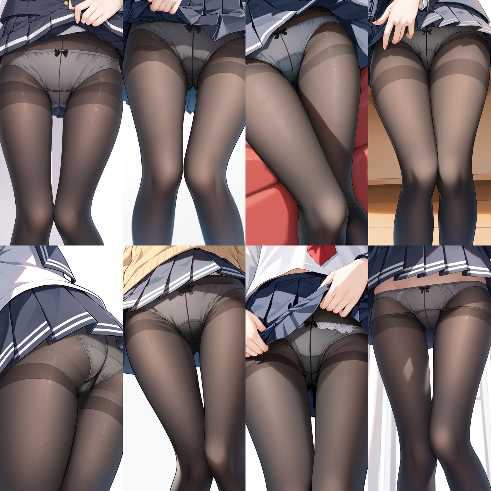【女子〇生】黒タイツ近距離おパンティー2【500枚】のサンプル画像 6