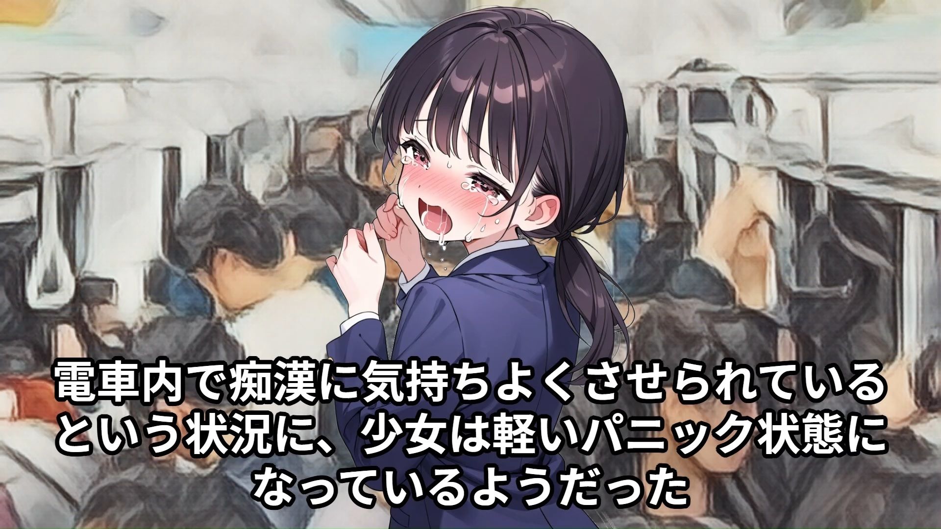 サンプル画像1:【少女痴●体験告白】穢れを知らない新入生の女子校生を通学初日の満員電車で蹂躙した話（後編）(少女痴●体験告白) [d_546837]