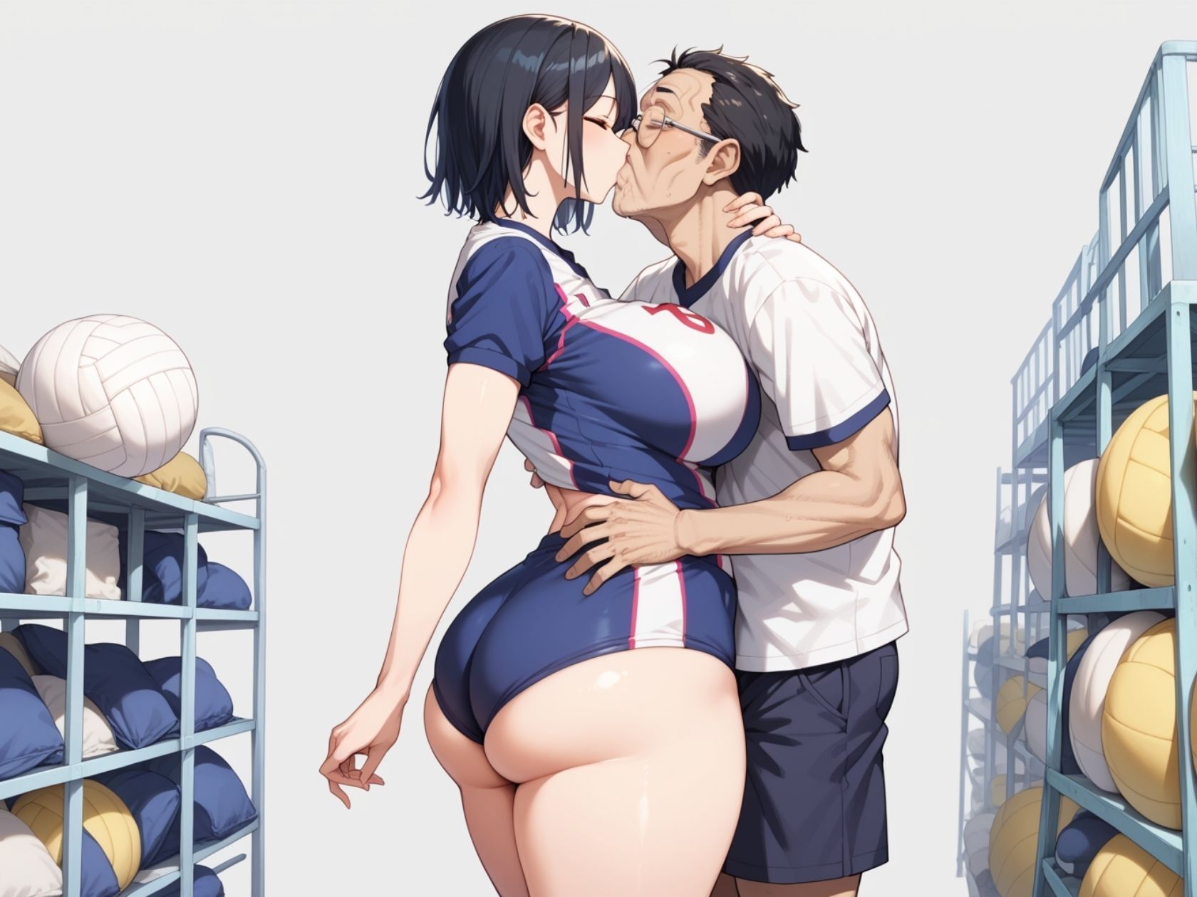 淫乱学園〜高身長爆乳バレー部JKを孕ませ種付け特訓のサンプル画像 6