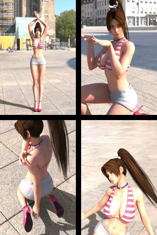 【TD100】元祖セクシー女性格闘家『不知火舞(しらぬいまい)』の学生服写真集SexyNinja-07の画像1