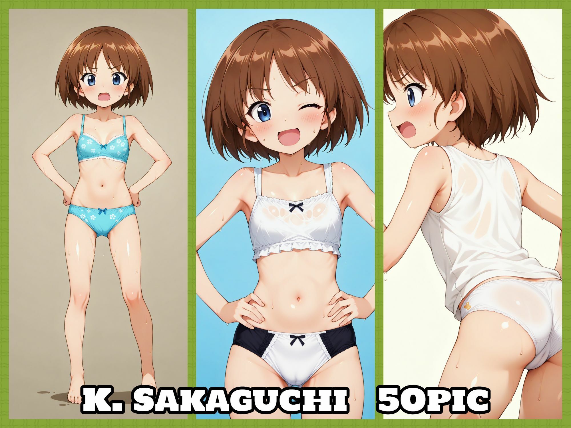 Girls underwear panties and bra ウサギさんチーム編のサンプル画像 6