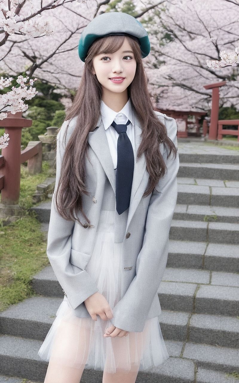 AI美女写真集┃スカートがスケスケな乙女の画像8