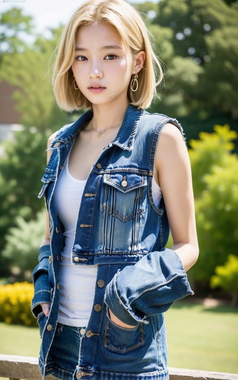 AI美女写真集┃金髪ショート美人の画像3