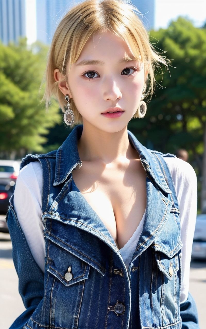 AI美女写真集┃金髪ショート美人の画像6