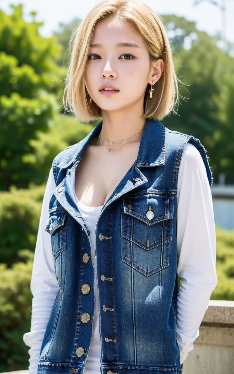 AI美女写真集┃金髪ショート美人の画像8