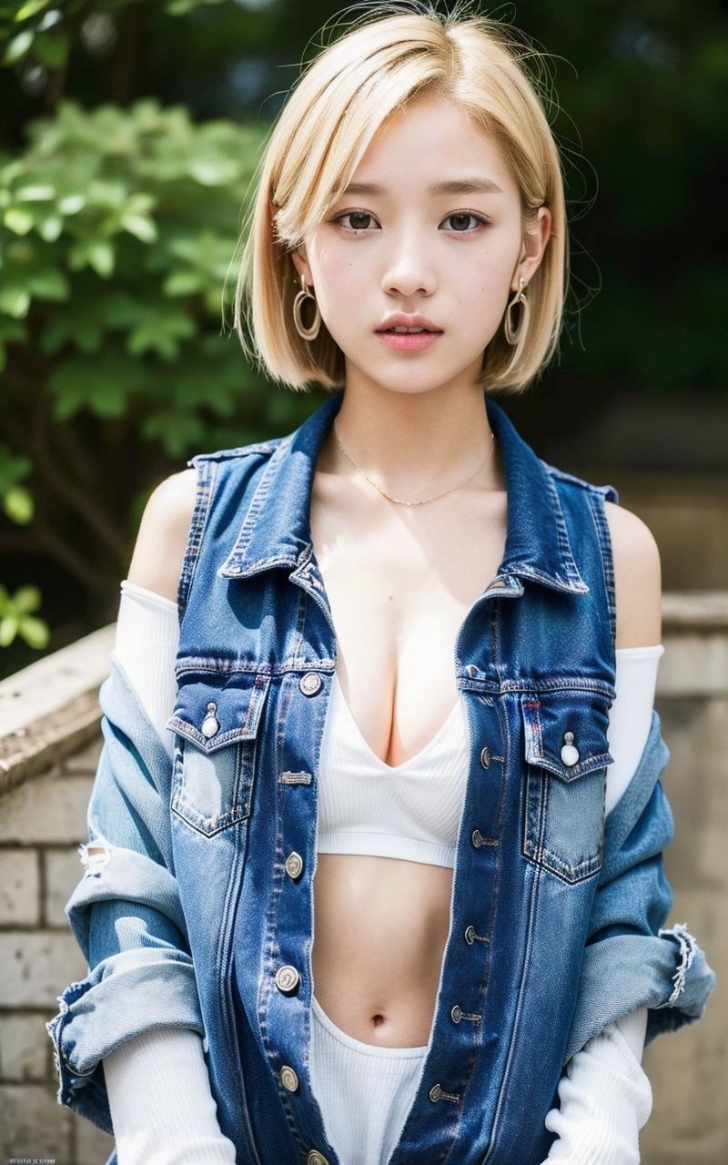 AI美女写真集┃金髪ショート美人の画像9