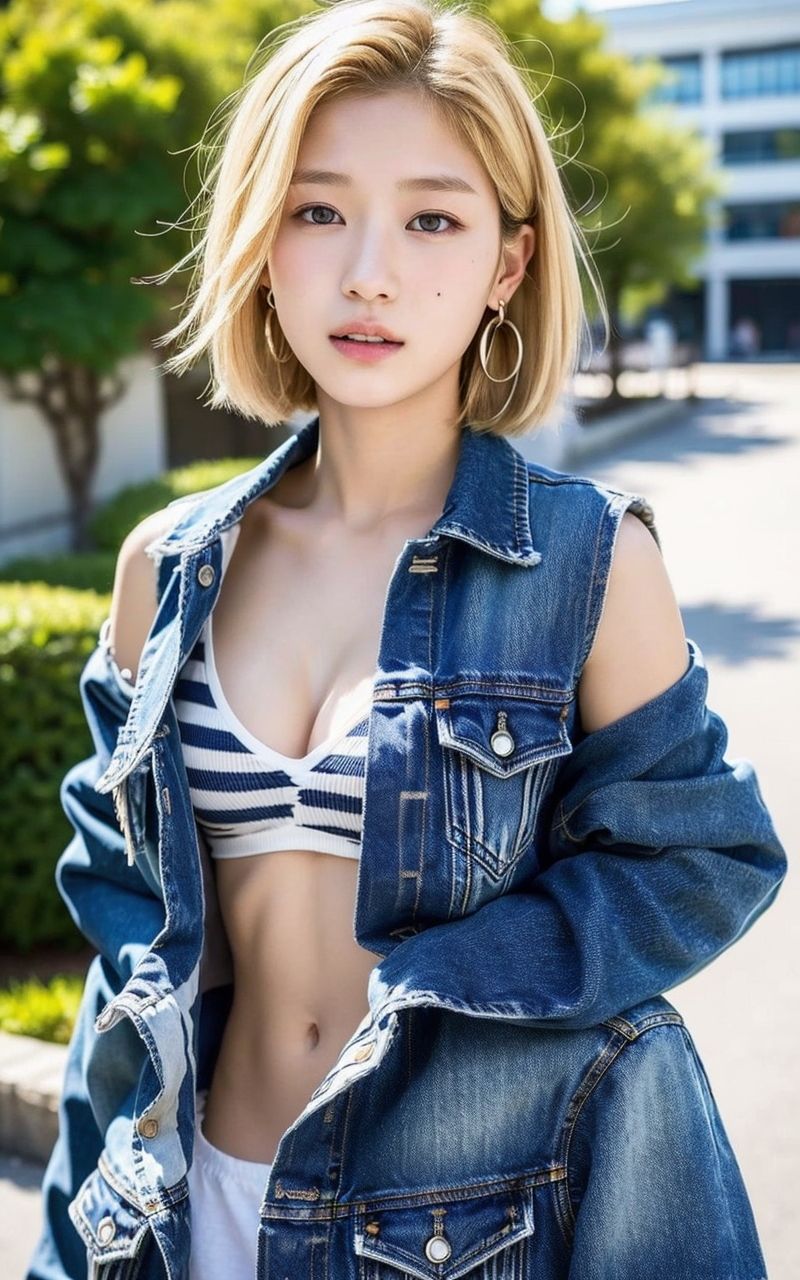 AI美女写真集┃金髪ショート美人の画像10