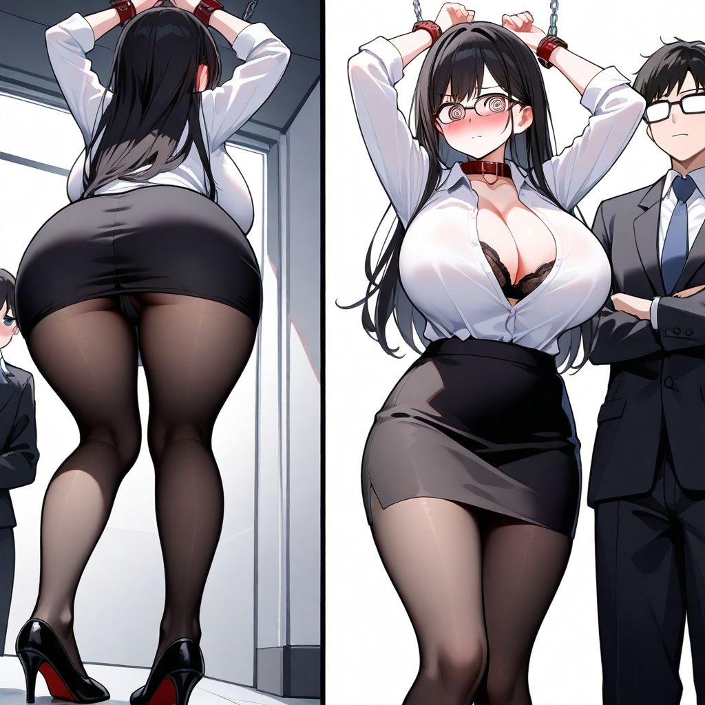 フェチコレVol.53 吊り上げ拘束された巨乳OLたち(黒髪ロング眼鏡メイン)【総枚数250枚】のサンプル画像 6