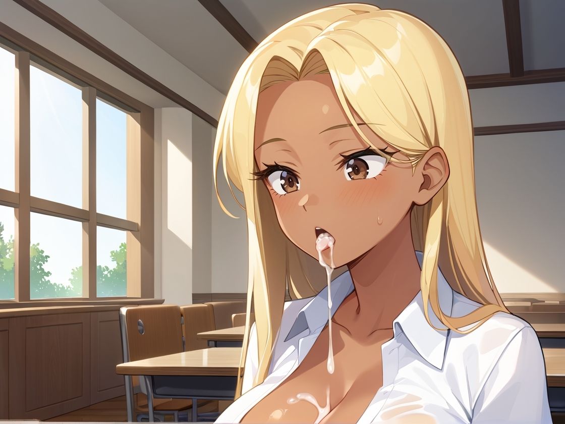 爆乳黒ギャルと体操服姿でSEXしたら、気持ち良すぎてぶっかけたのサンプル画像 6