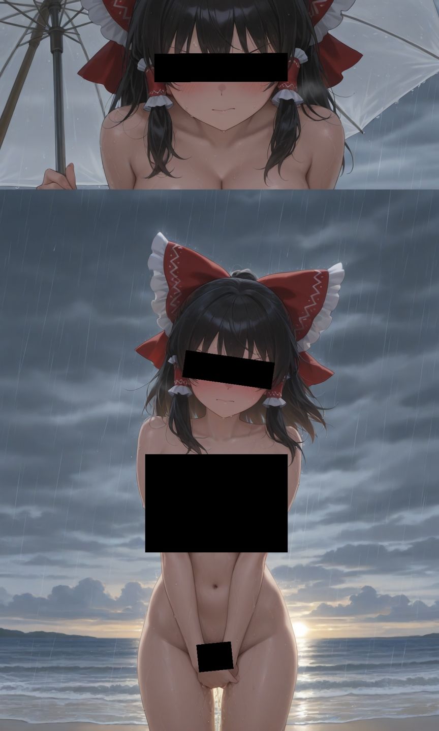 魔理沙は霊夢のえっちな写真を撮りたいようです。vol.29〜春の嵐の昼の海編〜のサンプル画像 6