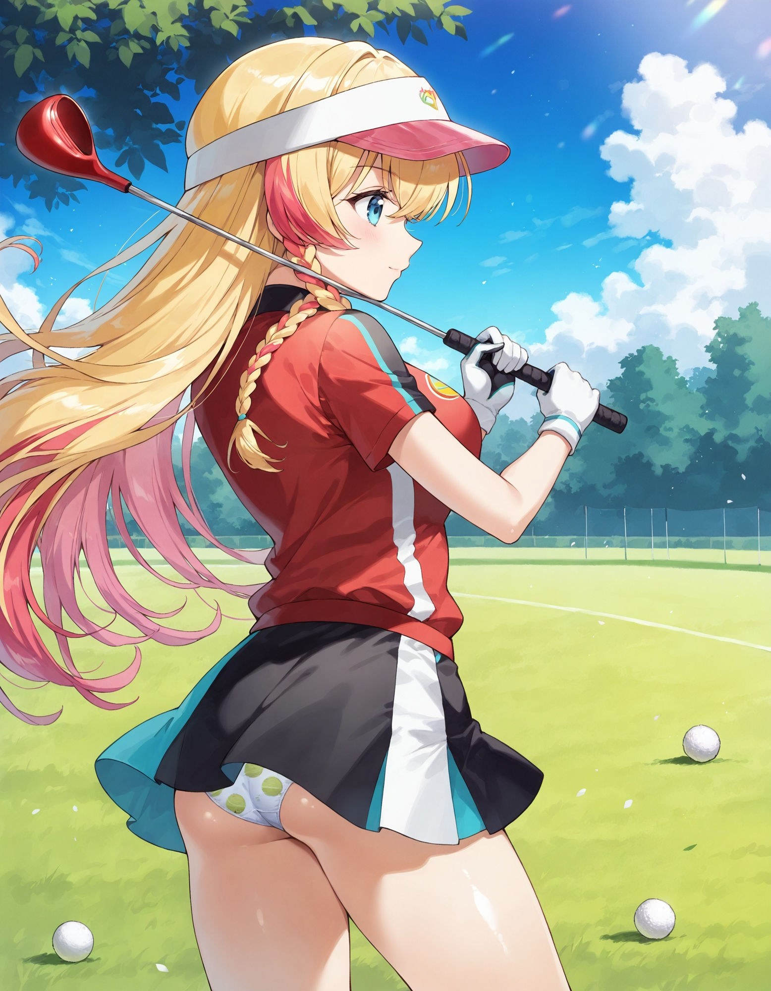 ゴルフウェアでパンチラのサンプル画像 6