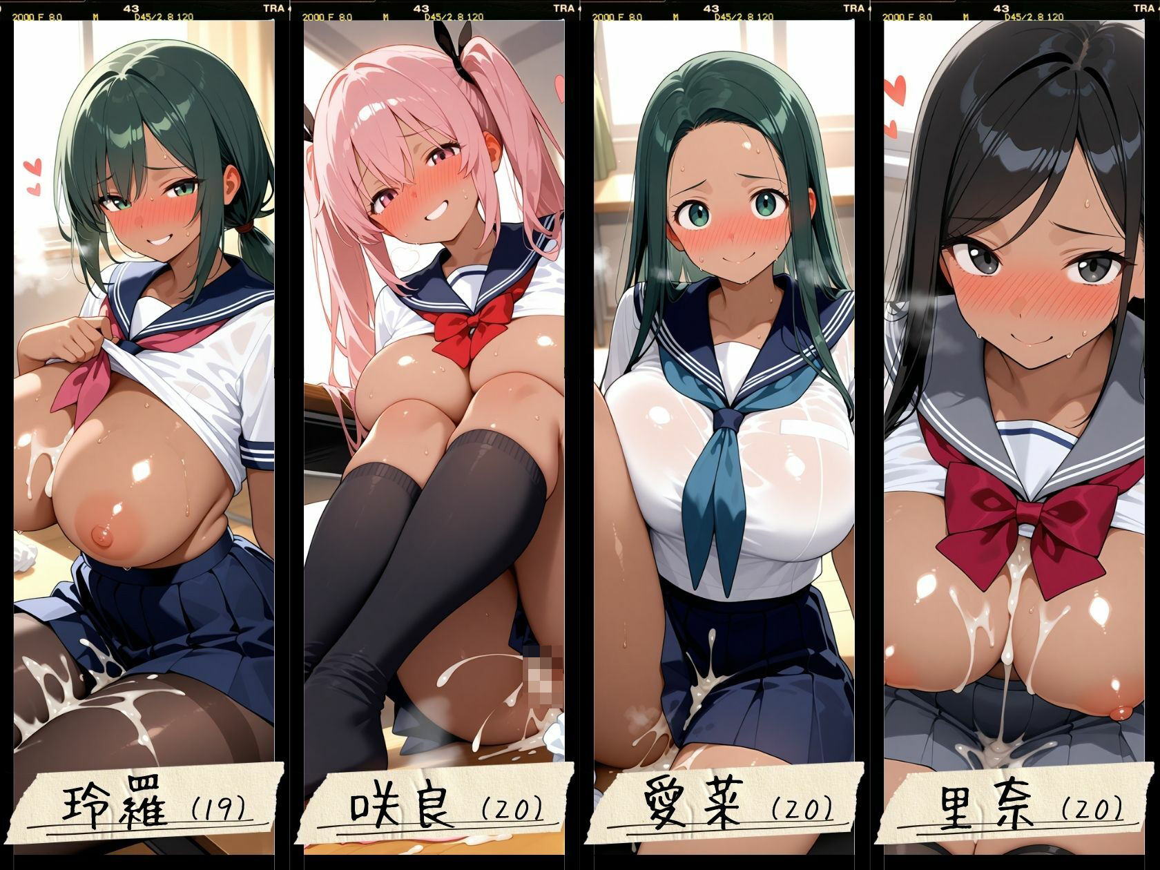 22人の爆乳黒ギャル女子校生服ハメ_VIPのサンプル画像 6