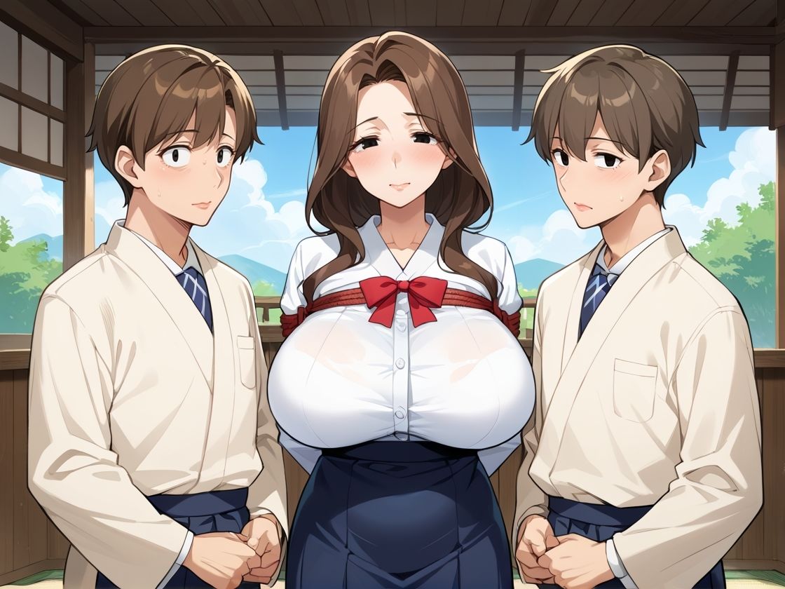 爆乳人妻がコスプレSEXにハマり、制服でイキまくる！のサンプル画像 6
