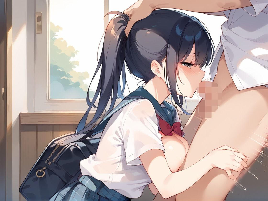 ち◯ぽが大好きな巨乳女子◯生にぶっかけ射精しまくった件の画像1