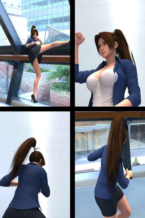 【TD100】元祖セクシー女性格闘家『不知火舞(しらぬいまい)』の学生服写真集SexyNinja-18の画像1