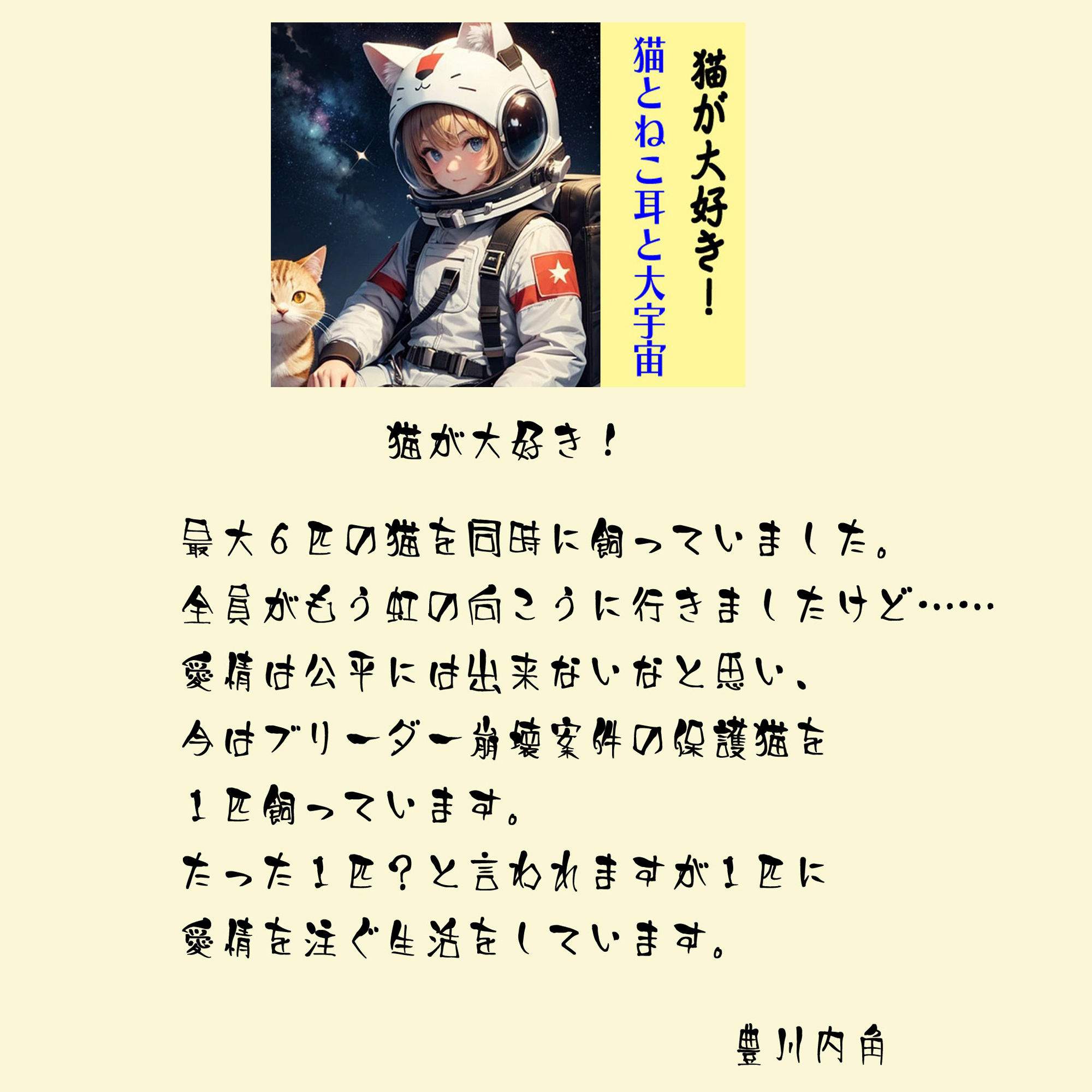 猫が大好き!猫とねこ耳と大宇宙の画像1