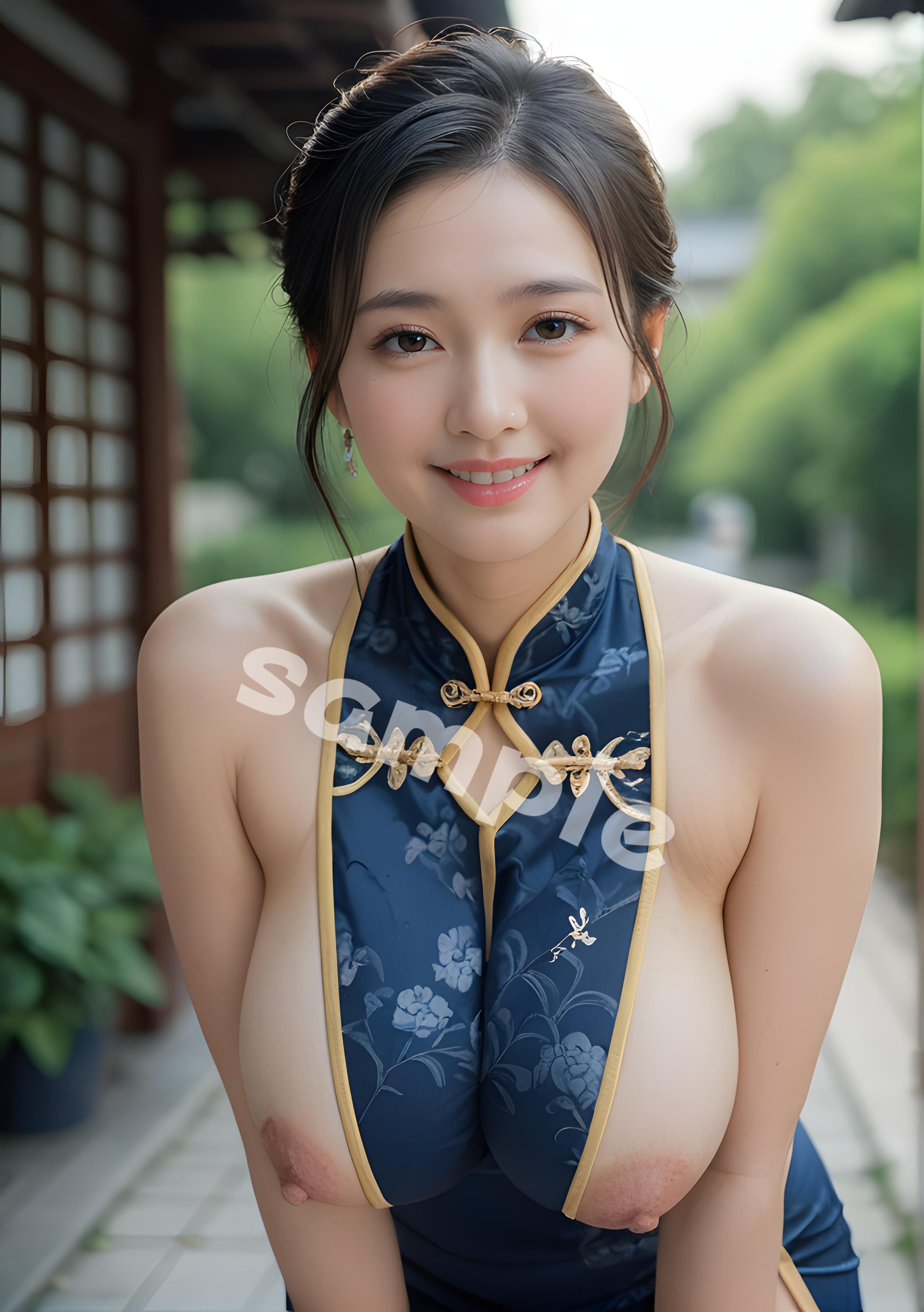 おっぱい丸出しシリーズ【チャイナドレスver】のサンプル画像 6