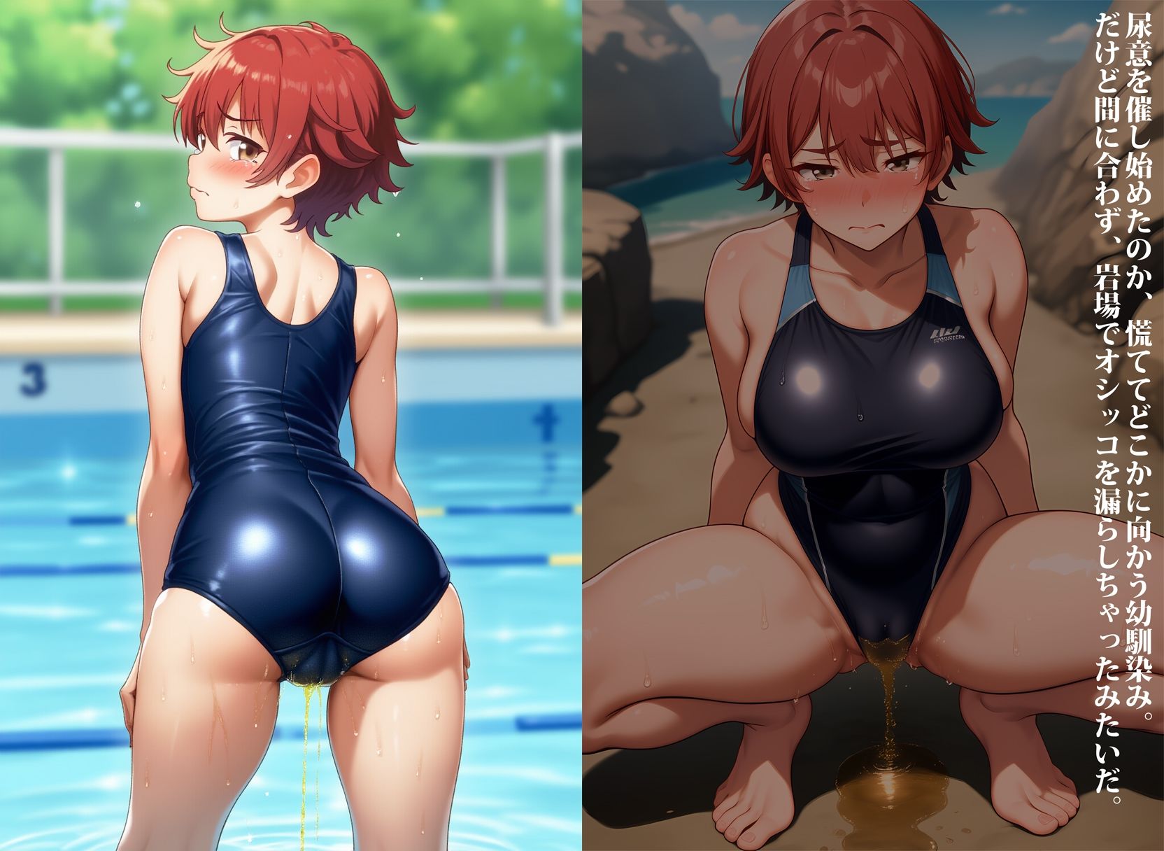 生意気ボーイッシュな爆乳幼馴染が、お漏らしマゾになるまで過去改変した件のサンプル画像 6