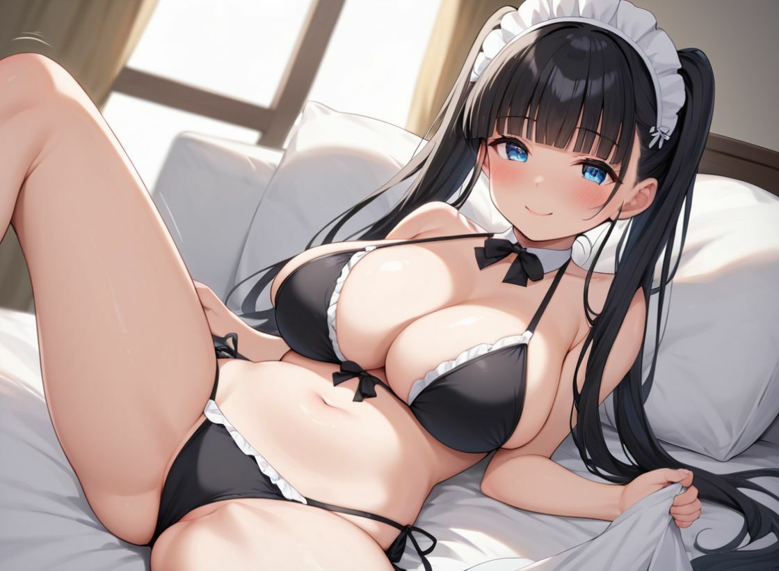 でかおっぱいな妹とメイドコスプレでえっちするの画像1