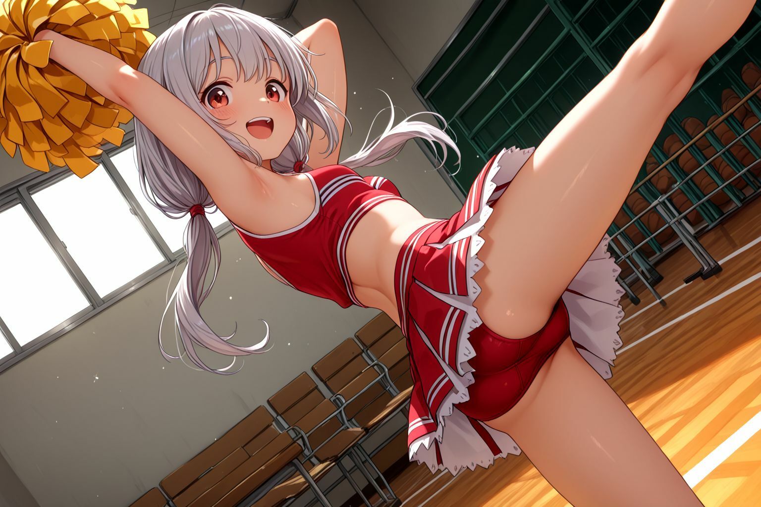 ミックスガールズコレクション ちっぱいチアガールのエッチな応援の画像1