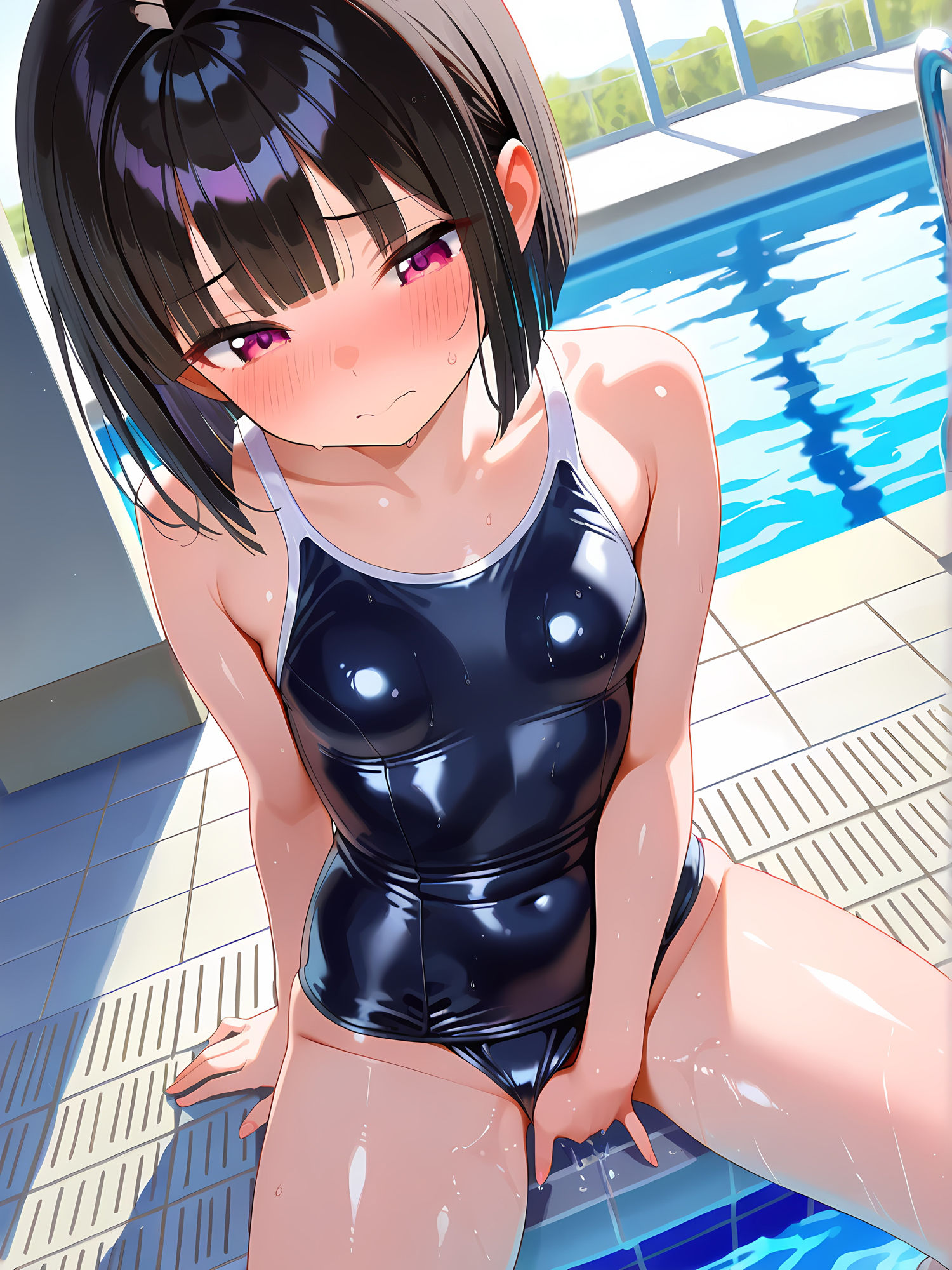 プールでスク水女子とイチャイチャ!2の画像4