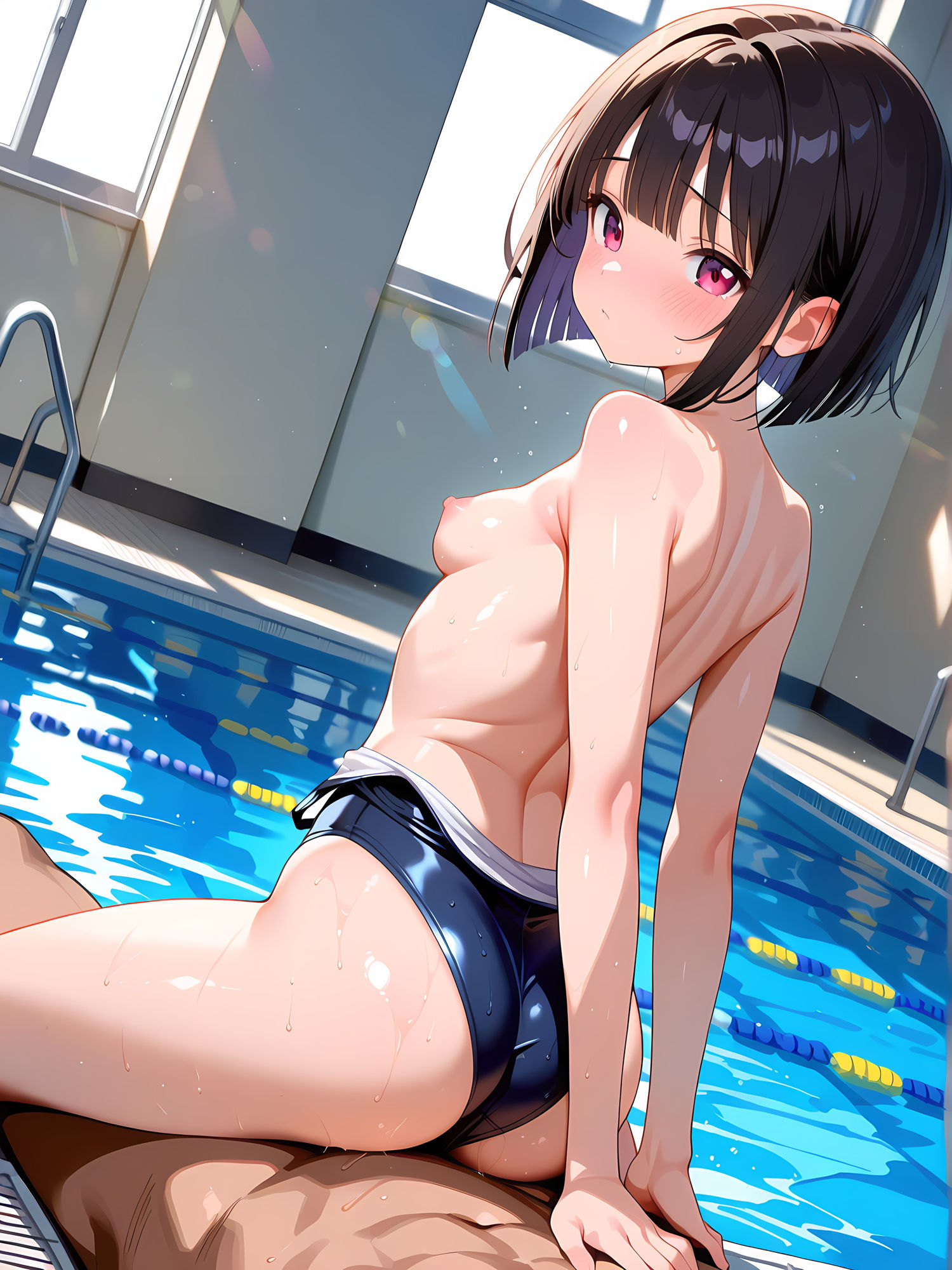 プールでスク水女子とイチャイチャ!2の画像5
