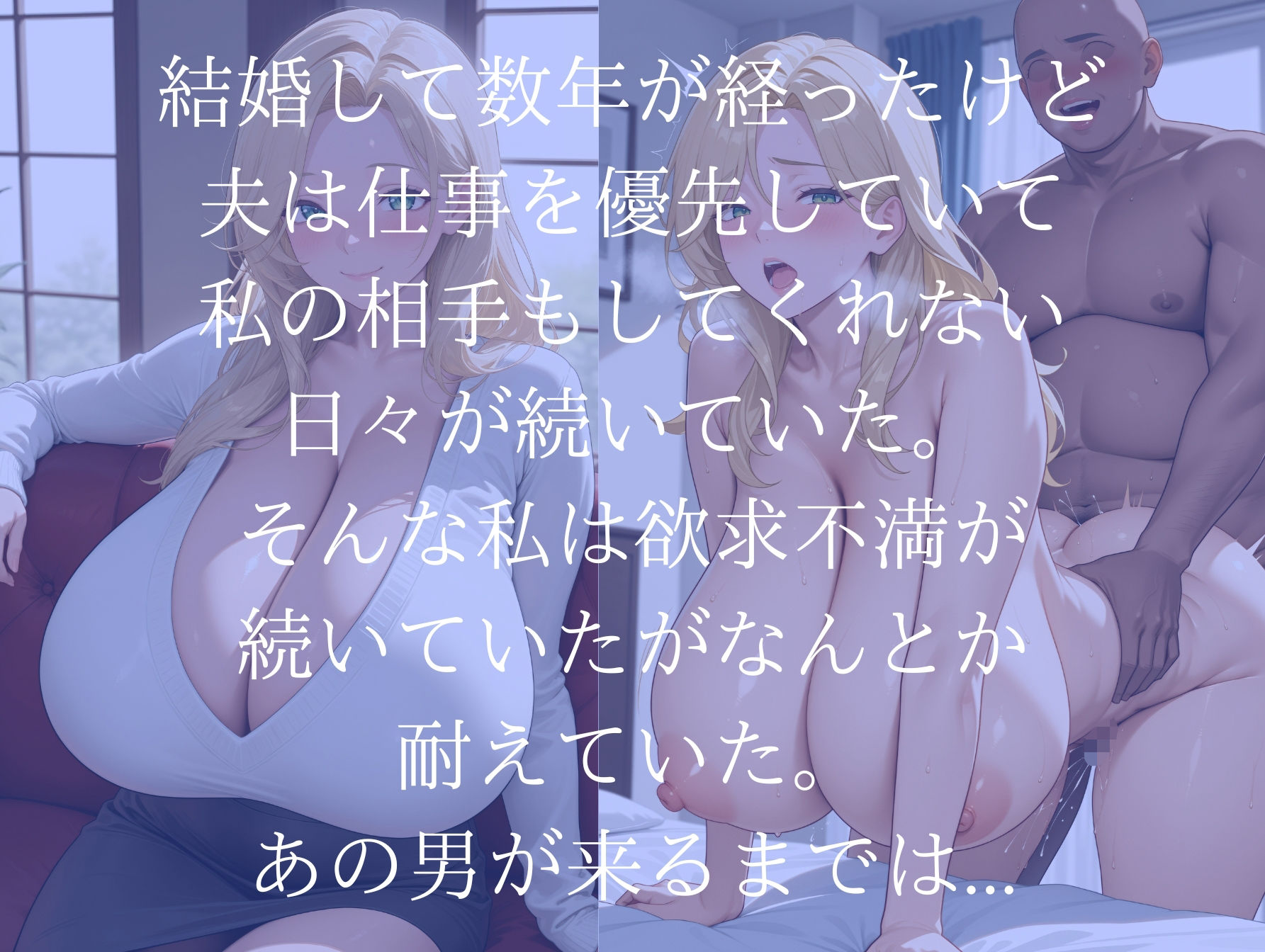 セックスレスに悩む爆乳人妻が中年汚ちんぽで快楽堕ちの画像1