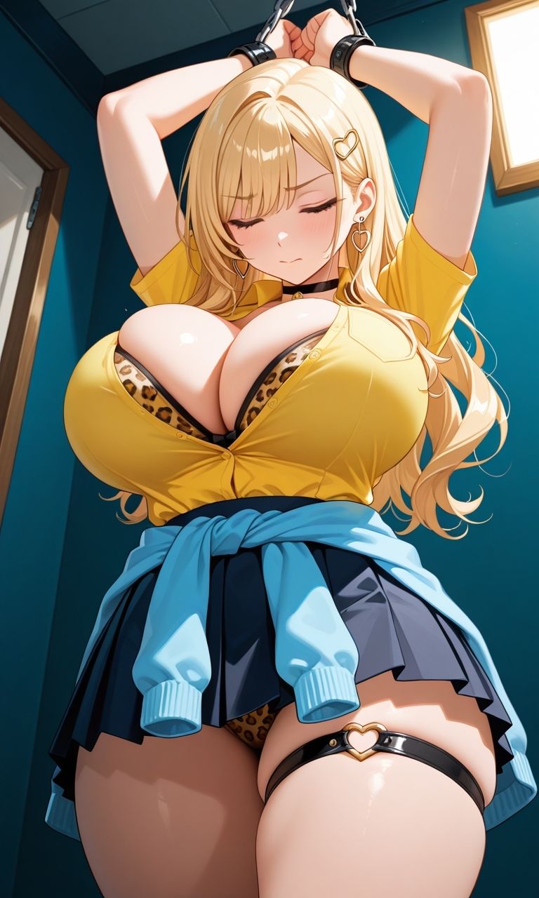フェチコレVol.66 吊り上げ拘束されたヒョウ柄好きの金髪爆乳ギャル【総枚数250枚】の画像5