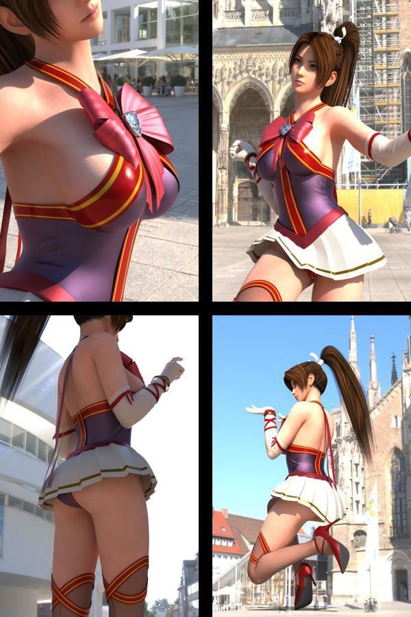 【TD100】元祖セクシー女性格闘家『不知火舞(しらぬいまい)』の学生服写真集SexyNinja-28の画像1