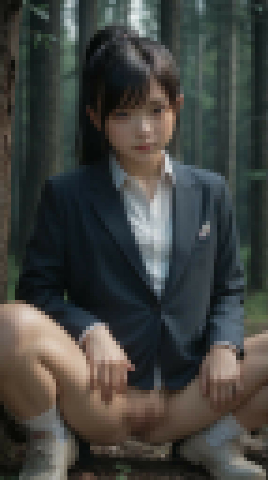【幽霊少女】大自然の中で制服着せちゃいました。のサンプル画像 6