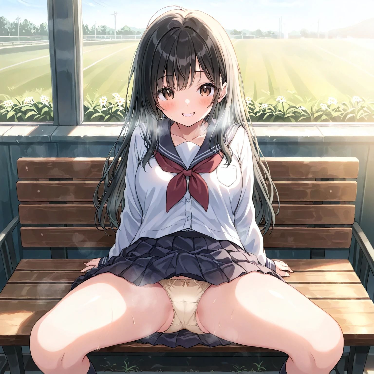 じょしこうせいが学校でかわいいパンティー見せてくれた（500枚）のサンプル画像 6