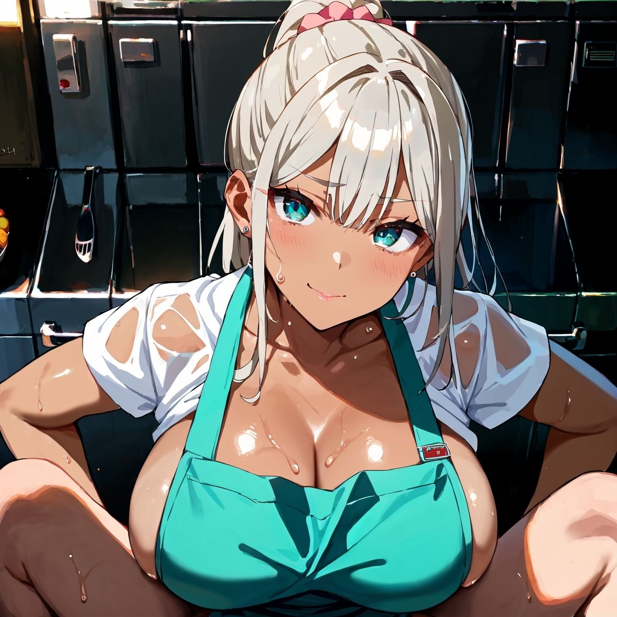 黒ギャル裸エプロンH！【厳選画像330枚】Vol.7の画像1