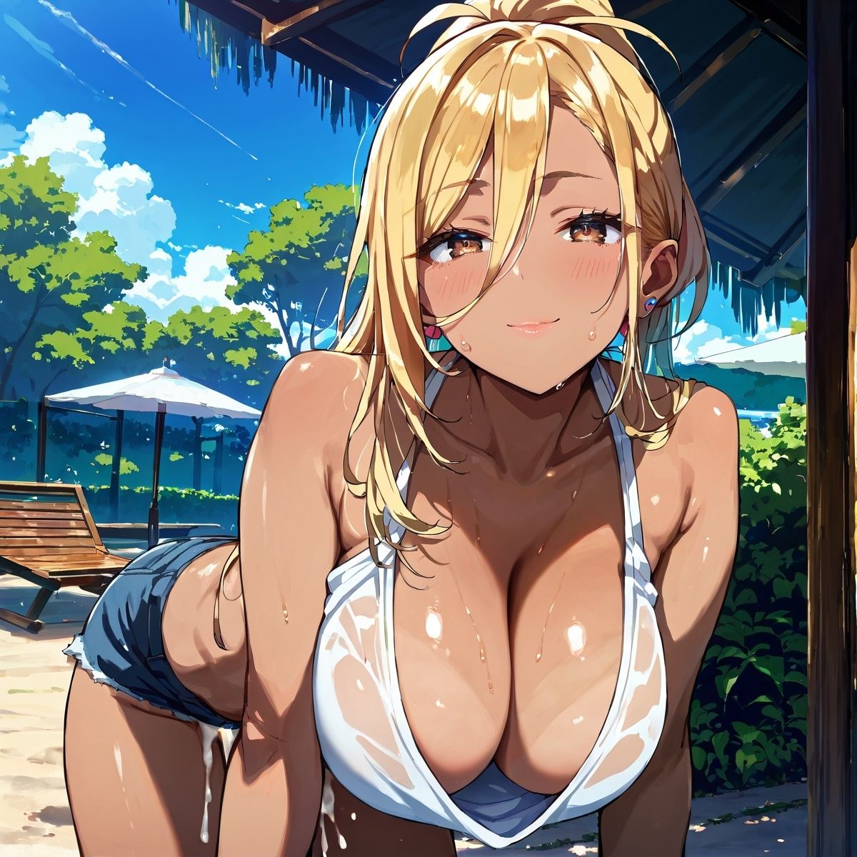 真夏の黒ギャル×タンクトップ中出し!【厳選画像398枚収録】Vol.3のサンプル画像 6