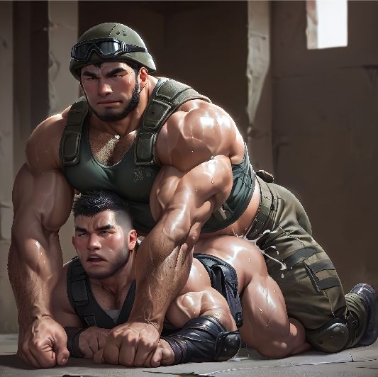ガチムチ・マッチョ・ガチポチャゲイCG集51-アーミー・軍隊特集の画像4