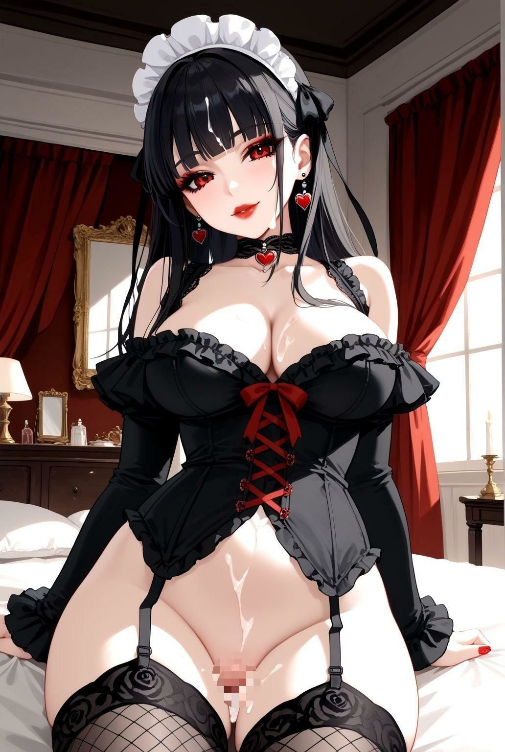 漆黒の館で戯れる巨乳ゴスロリたち 〜秘めたる悦び〜の画像8