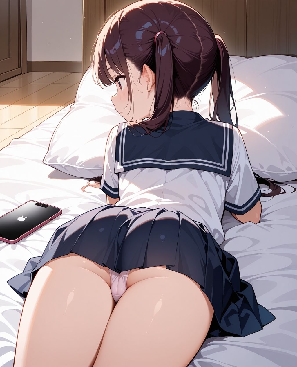 見せつけガールズ☆ベッドで足パタパタ編のサンプル画像 6